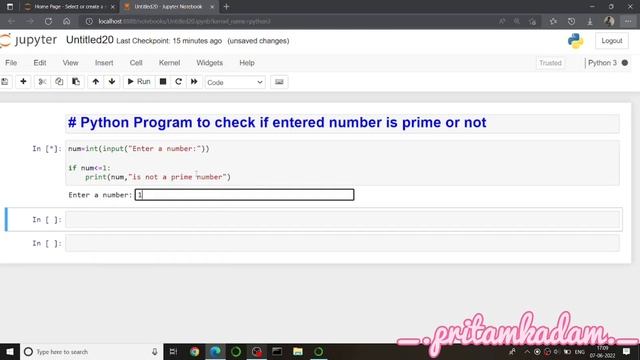 Python Program to check if given number is Prime or Not смотреть онлайн