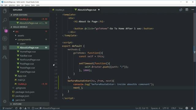 094 - Vuejs بالعربية - VueRouter - Route Guards смотреть онлайн