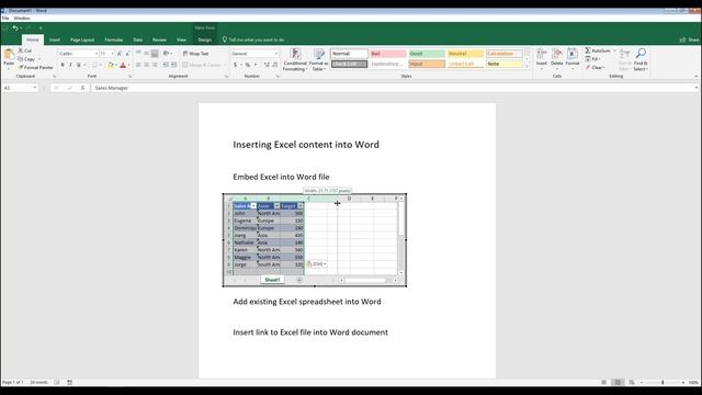 How to insert Excel files into a Word 2019 document? смотреть онлайн