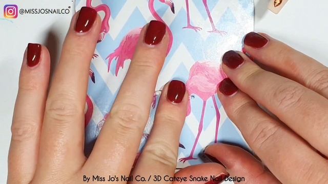 ? 3D Cateye Snake | Magnetic Gel Polish Nail Art Design | Fall Nails | Gold Print | Foil | Ombre