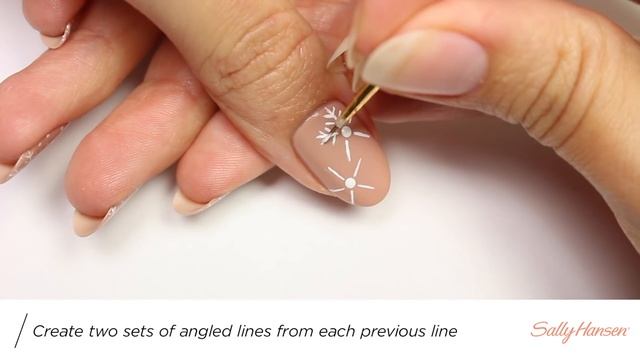 Simple White Snowflake Nail Art By Hannah Rox It