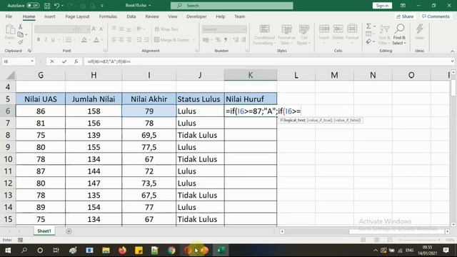 Tutorial Microsoft Excel A sampai Z Bagian 2 (Rumus Logika IF dan Pengurutan/Sort) смотреть онлайн