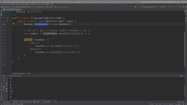 Intro to Java Chapter 03 Exercise 04 - Random Month using Switch смотреть онлайн