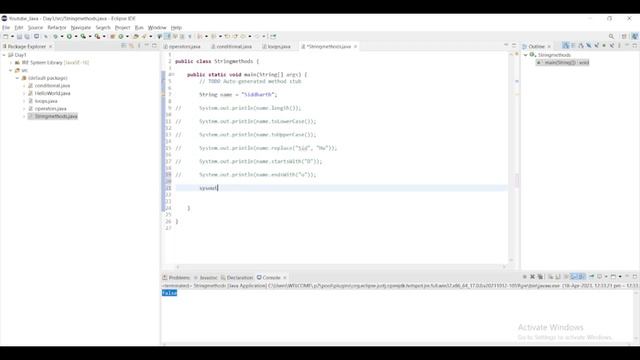 Strings in Java | String methods in Java | String method java | Demo смотреть онлайн