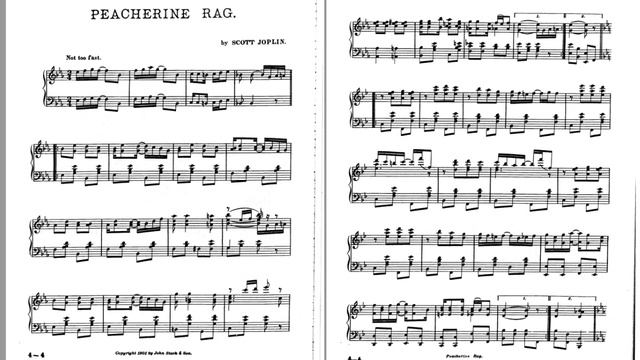 Peachering Rag　ピーチェリンラグ　by scott Joplin смотреть онлайн