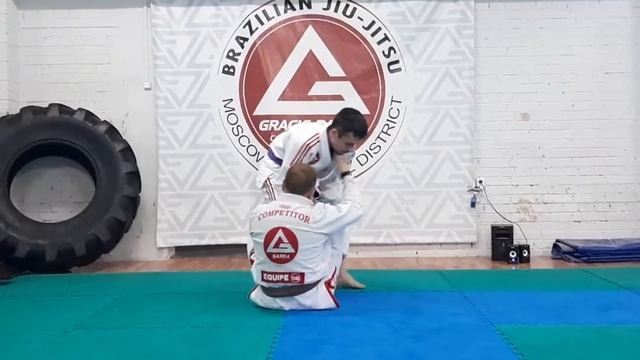 Контратака на проход Де Ла Ривы. Команда Gracie Barra Moscow