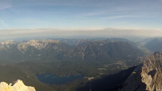 deutschland - aussicht von der zugspitze in bayern смотреть онлайн
