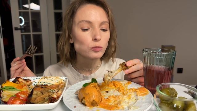 СКУЧАЮ ПО САХАЛИНУ | мукбанг курица рис в соусе, лодочки из баклажанов с сыром и яйцом смотреть онлайн