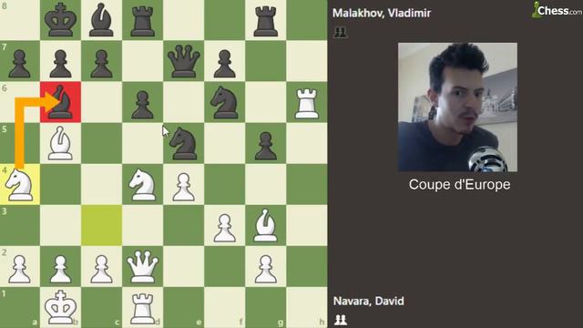 Ouverture écossaise variante Potter dans la partie d'échecs Navara contre Malakhov смотреть онлайн