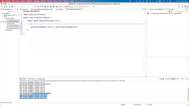 Array /ArrayList/Linked List/String operations смотреть онлайн