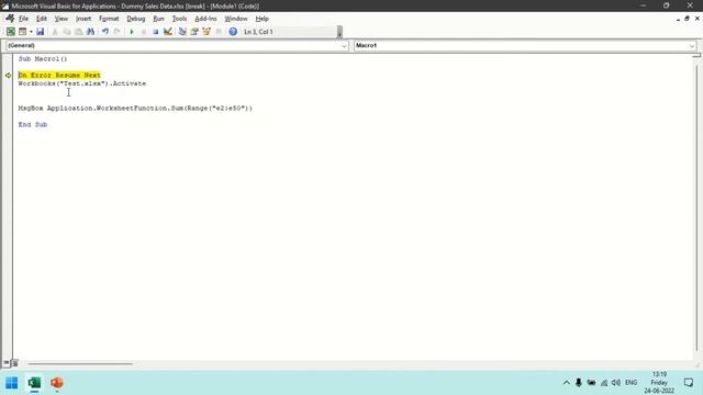 10. Excel Macros (VBA) - Error Handling смотреть онлайн