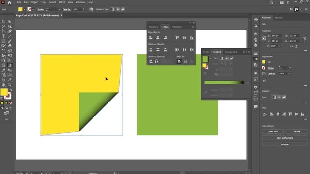 Page Curl Effect in Adobe Illustrator смотреть онлайн