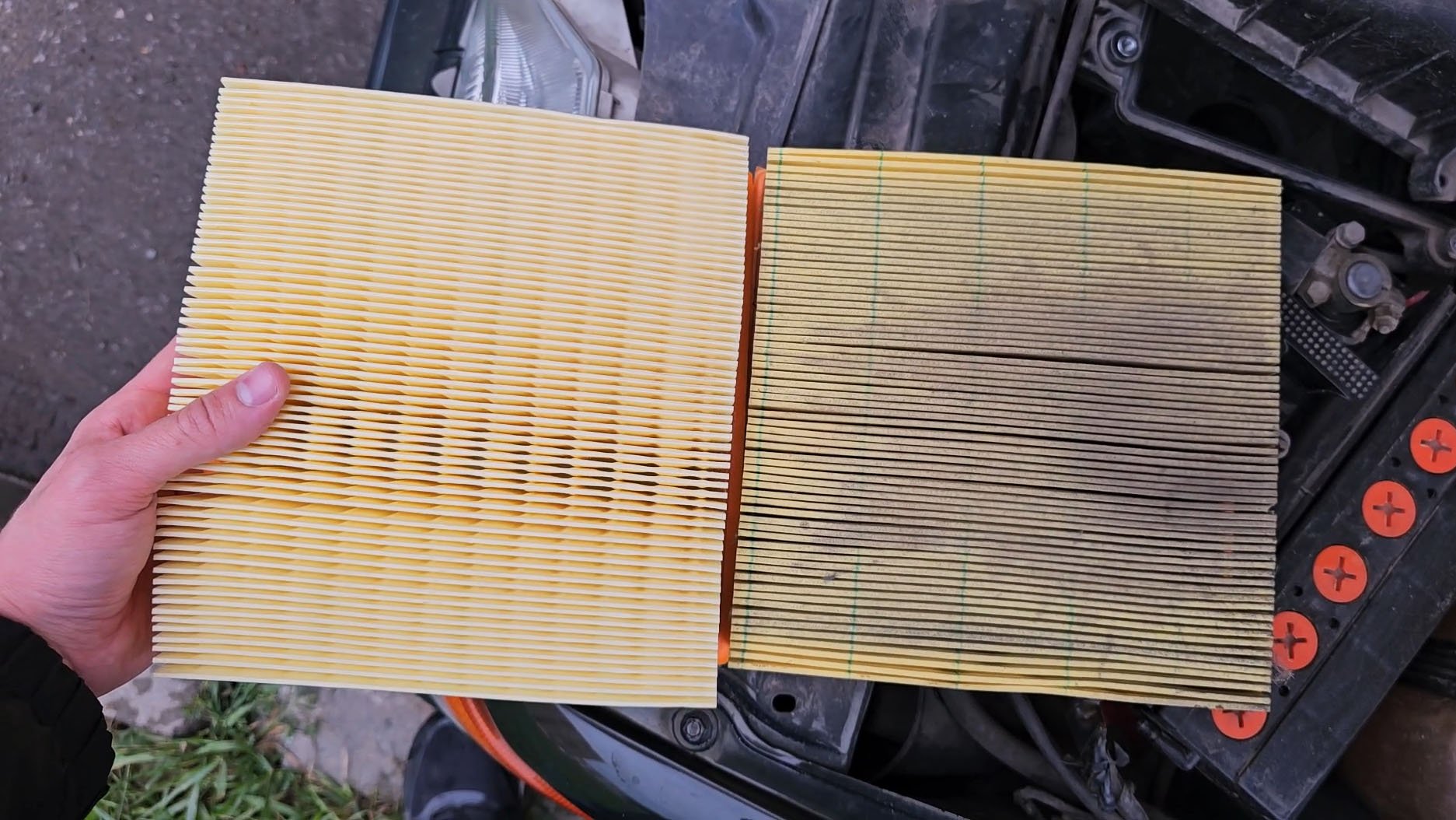 ЗАМЕНА СТАРОГО ВОЗДУШНОГО ФИЛЬТРА НА ВАЗ 2114