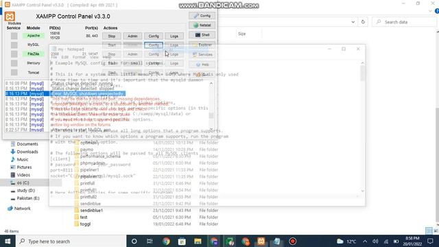 mysql shutdown unexpectedly in xampp(mysql not working in xampp) смотреть онлайн