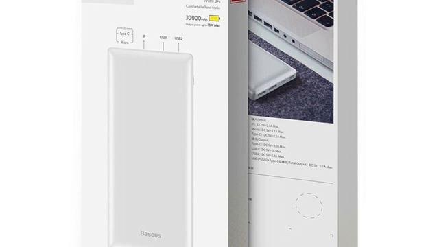 Обзор внешнего аккумулятора Baseus 30000 MAh