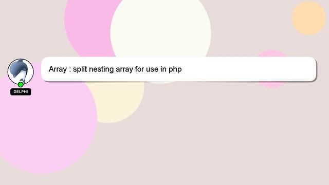 Array : split nesting array for use in php смотреть онлайн