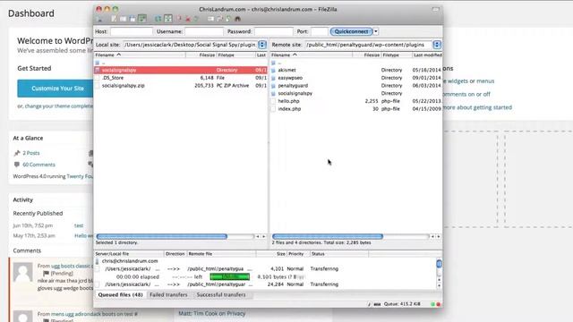 Upload Social Signal Spy to Your WordPress Site Through FTP смотреть онлайн