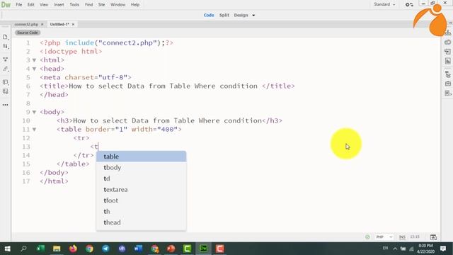 How to select Data from table where condition in PHP and MySQL смотреть онлайн