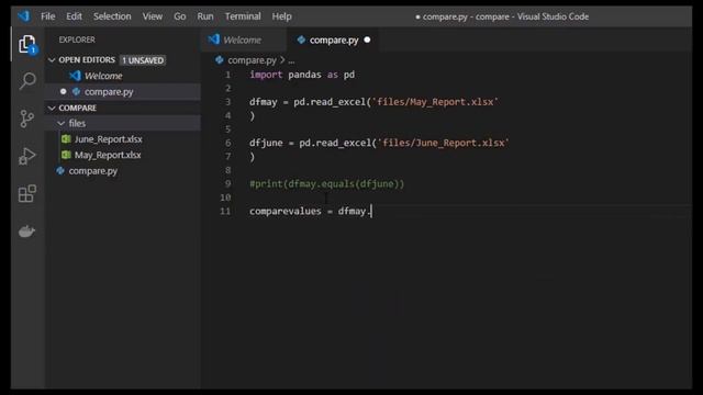 Compare excel files using Python with Pandas смотреть онлайн