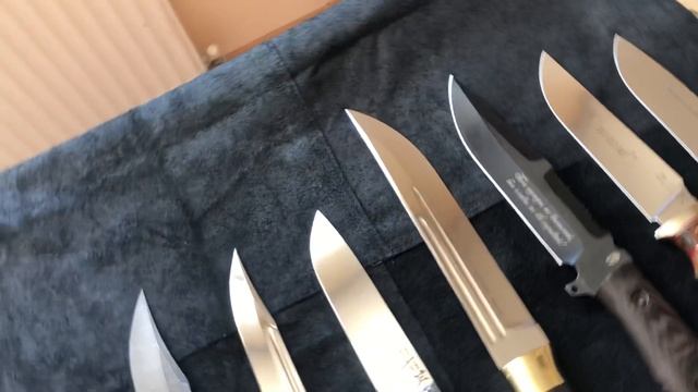 Популярные красивые ножи охотничьи казачьи универсальные ножи из стали Элмакс Дамаск рукоять морж смотреть онлайн