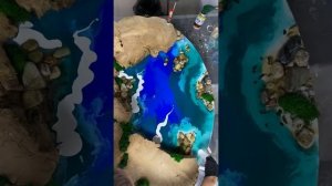 Поэтапная заливка огромных часов из эпоксидной смолы, слэба, на арт борде