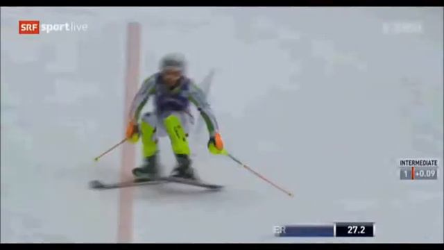 Slalom Wengen 2014 | Fritz Dopfer | Run 1 смотреть онлайн