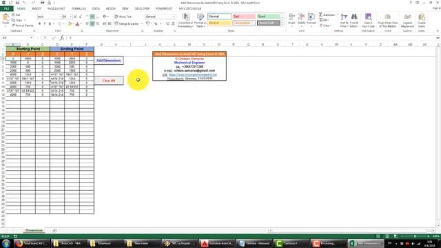 Add Dimensions In AutoCAD Using Excel & VBA смотреть онлайн