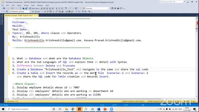 Sql Basics - Online Test смотреть онлайн