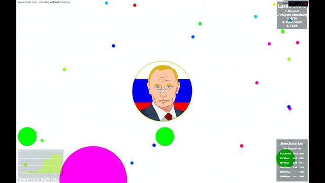 Putin Takes Over Agario and wins the Hunger-games! смотреть онлайн