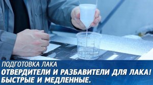 Отвердители и разбавители для лака. Быстрые и медленные.