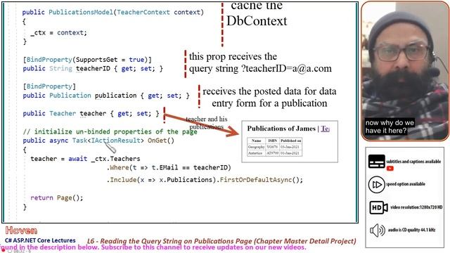 (Beginner Level)Reading the Query String on Publications Page (Master Detail Project -6) .NET Core смотреть онлайн