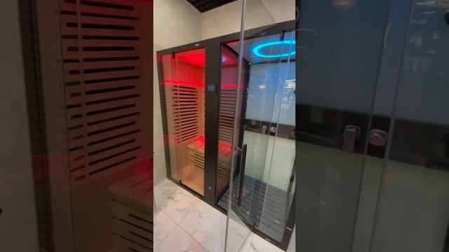 Комбинированная сауна с душевой кабиной. В наличии. смотреть онлайн