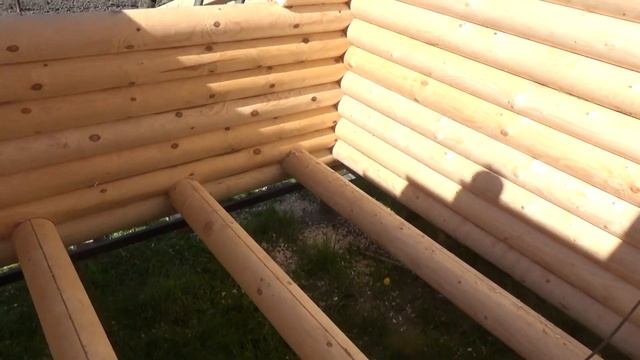 Сруб бани 4.9х7.5м. с лагами и фронтонами из бревна "Ульяновка". Цена в СПб 283.116 руб. смотреть онлайн