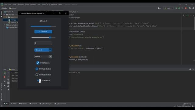 КРАСИВЫЙ ДИЗАЙН PYTHON ПРИЛОЖЕНИЯ при помощи библиотеки CUSTOMTKINTER смотреть онлайн