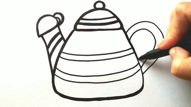 Как нарисовать ЧАЙНИК / Мультик раскраска ЧАЙНИК / Нарисуй Ка смотреть онлайн