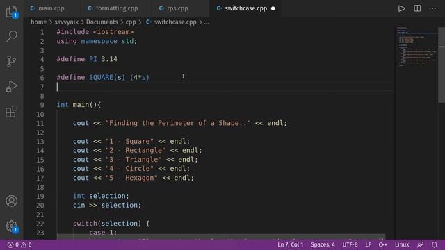 C++ Review #4 for Beginners - Macros & Switch Case | Find the Perimeter Program - SavvyNik смотреть онлайн