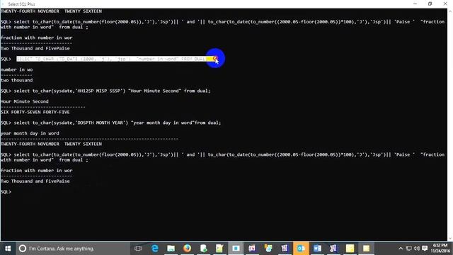 Words Number Fraction number HH24MISS Date in Oracle| Muhammad Abdul Quium (V-21) смотреть онлайн