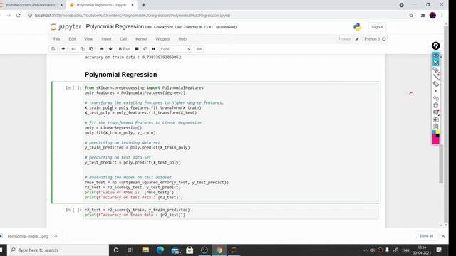 Polynomial Regression with python смотреть онлайн