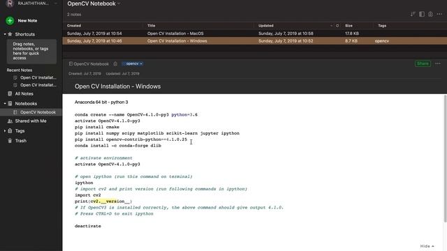 OpenCV Installation смотреть онлайн