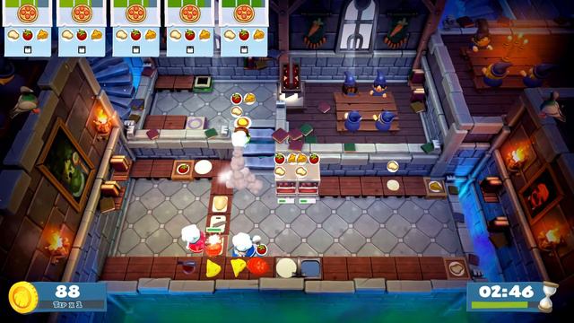 [Overcooked 2] Level 3-1 (3 Stars) ► Score: 1267 / 1040 ♦ Co-Op Mode (3 Players) ★ Gameplay ║#14║
