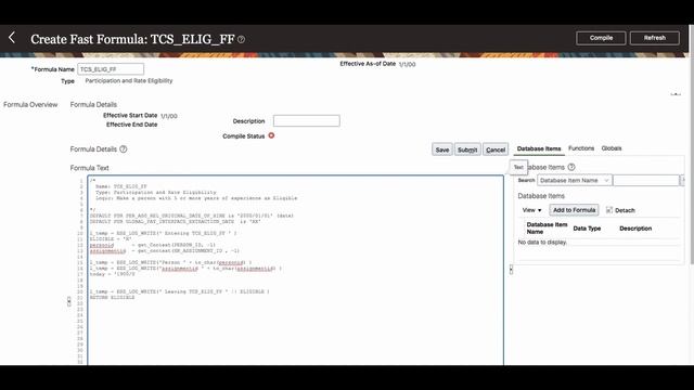 TCS Eligibility Formula - Oracle Fusion HCM Fast Formula Tutorial - 2 смотреть онлайн