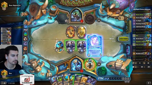 Hearthstone: 13 Mana Spell! Control Big Spells Archivist Shaman & King Phaoris | Descent of Dragons смотреть онлайн