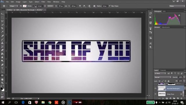 Ed sheeran- shap of you- Titre Design en Photoshop смотреть онлайн
