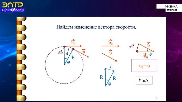10-класс | Физика| Центростремительное ускорение смотреть онлайн
