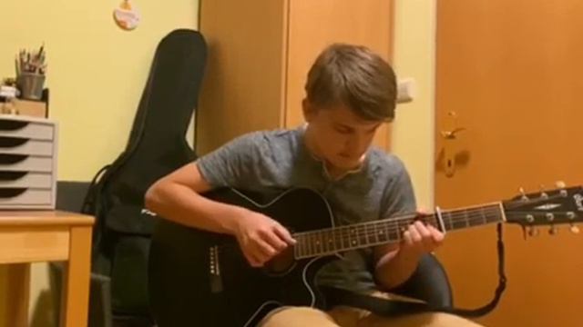 (Cover) - My heart will go on (тема из "Титаника") | на гитаре фингерстайл смотреть онлайн