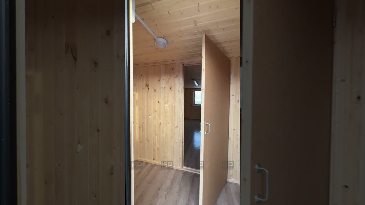 Бытовка БК-2 в вагонке с металлической дверью смотреть онлайн