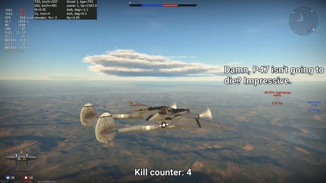 War Thunder P-38L-5-LO 8 Kills | Thicc Flappy Bird смотреть онлайн