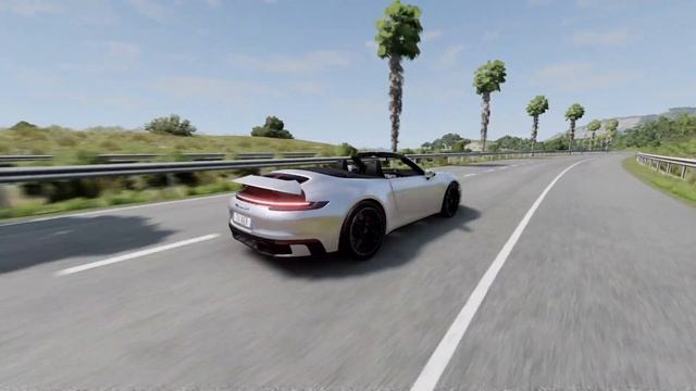 Porsche 992 GTS Cabriolet. (BeamNG.drive)