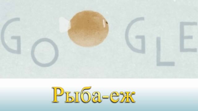 Рыба еж Diodon holocanthus Google Doodle День земли смотреть онлайн