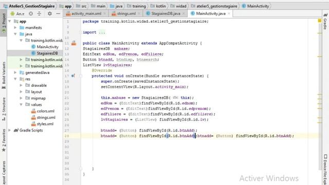 Android et SQLite: Code Native (Android) : Correction Atelier5_part1) смотреть онлайн